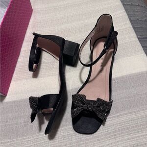 Kelly and Katie Chic Black Kids Dress Shoes with Bow size 3